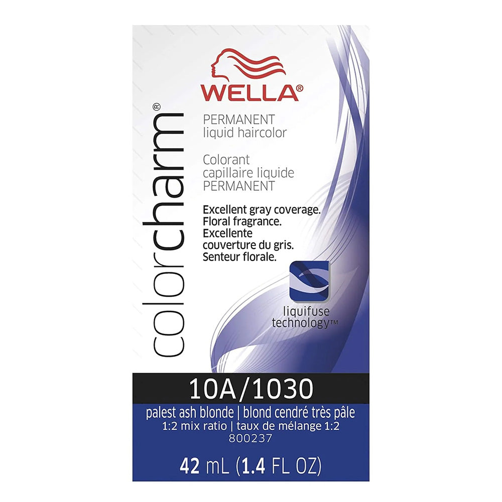 Wella ColorCharm Permanent Liquid Hair Color 10A/1030 Palest Ash Blonde 1.4Oz (42ml)
